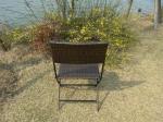 Pool / Beach Leisure Resin Wicker Chair Set With Aluminum Frame