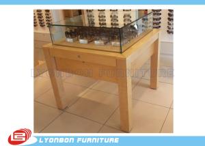 Quality Wooden Retail Display Table MDF For Presenting Sun Glasses , Logo Sticker wholesale