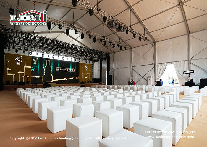 Outdoor Conference 12m Span Width Aluminum Canopy Tent With PVC Sidewalls
