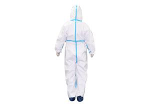 Quality Breathable Disposable Work Coveralls , Waterproof Non Woven Isolation Gown wholesale