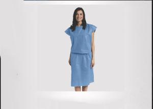Quality Short Sleeve Disposable Patient Gowns Anti Permeate With FDA Approved wholesale