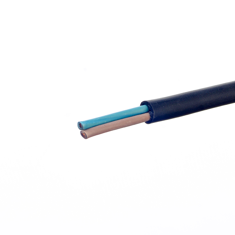 Insulated VDE Standard H05 Rr Cable Rubber 2x0.75 Copper Cable for Household Appliance and Outdoor Temperature Range -5C To 70C