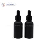 Black Glass Essential Oil Frosted Dropper Bottles Leak Proof