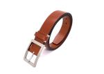Alloy Pin Buckle 1 3/8" Mens Casual Leather Belt For Jeans
