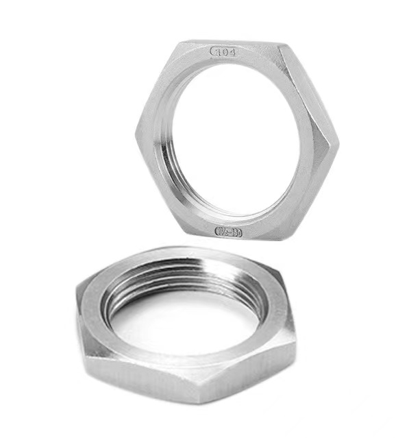 Natural Finish Stainless Steel Hex Jam Nut 5/8-18 Thin Nut for Standard Size in Imperial Measurement System