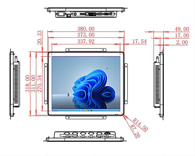 17-Inch Windows Oversized Dashboard for Warehouse Management, Command Centers, Energy Systems, and Healthcare Applications