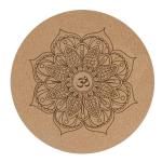 Yuelin Natural Round Cork Yoga Mat Eco Friendly Slipproof 3mm Thick