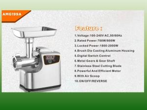Quality Optional Digital Meat Grinder/meat mincer with air scoop/electric meat grinder GK-AMG199A wholesale