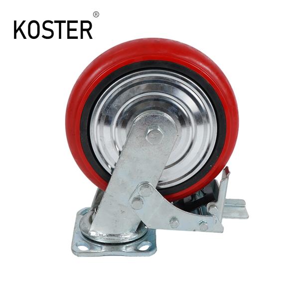4 Inch/5 Inch/6 Inch/8 Inch Flat Plate Silk Pole Universal Industrial Caster
