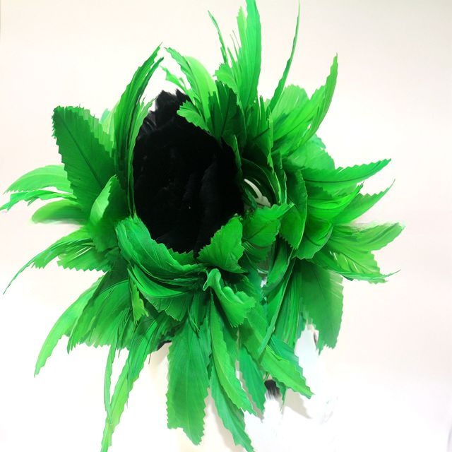 Thanksgiving Occasion Goose Green Feather Headpiece DHL FEDEX UPS Shipping