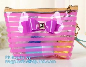 Quality Holographic Vinyl Film Hologram Bag With Slider Zip, Pvc Holographic Cosmetics Bag, Plastic Zipper Bag/eva zipper bag wi wholesale