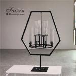 Candlestick Metal And Crystal Candelabra Chandelier Rectangular Tall 160CM