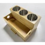 Natural Bamboo Hair Styling Tool Organizer For Makeup Bathroom