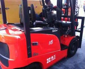 China Fast Charging 48V 1.6T Electric Forklift Truck Small Turning Radius on sale