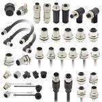M12 5 Pin Female And Male Panel Mount Multi Pin Circular Cable Connectors