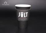 White / Black Printed Double Wall Paper Cup , Disposable Tea Cups