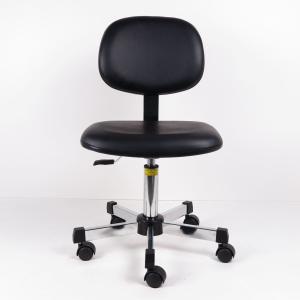 China Dual Wheel Vinyl ESD Task Chair Electrostatic Discharge Medium Bench Height on sale