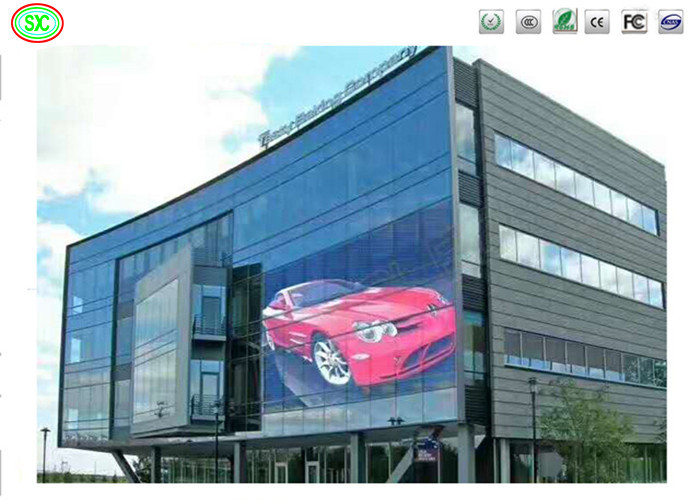 Transparent P3.91 indoor and outdoor window advertising billboard clear led screen transparent glass video led display