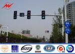 6.5m Height High Mast Poles / Road Lighting Pole For LED Traffic Signs , ISO9001
