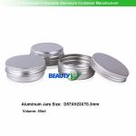 50ml Cosmetic packaging face care face body cream Empty Aluminum Jars