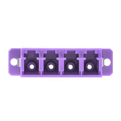 Lightweight Fiber Optic Adapter , LC Quad Adapter Low Insertion Loss