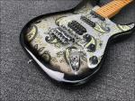 Maple fingerboard retro color front and rear stickers electric guitar double