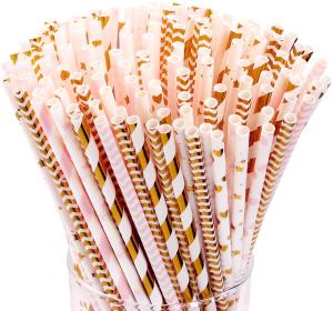 Quality Recyclable Boba Bubble Tea Disposable Biodegradable Paper Straws wholesale