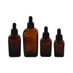 Thick Square Amber Glass Dropper Bottle 5ml 10ml 15ml 20ml 30ml 50ml 100ml