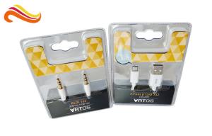 Quality Clear PETG / PVC Plastic Clamshell Packaging Box Customized Shape For USB Cable wholesale