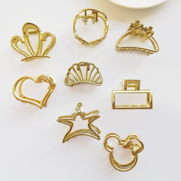Decorative Cute Hair Claws Clip Set For Thick Curly Hair Very Long Simple