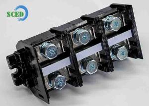 Quality 300A Rail Termianl Block 47.0mm 600V Black PC Material Screw Mount Connector wholesale
