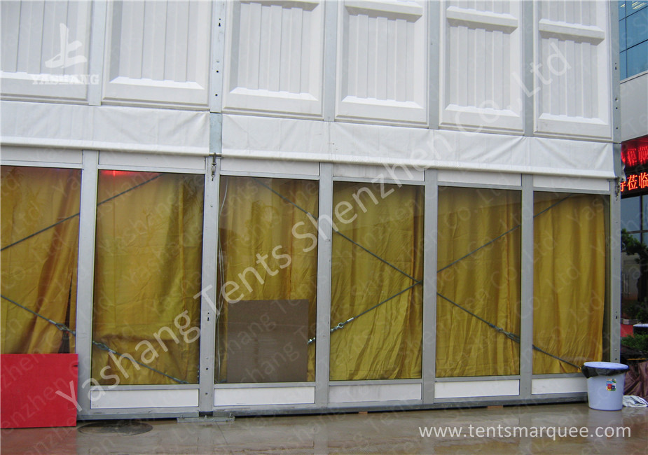 Aluminum Framed outdoor event canopy Tent Hard Glass and ABS Wall Designed