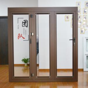 Quality Double Glass Aluminum Folding Doors Windproof Weatherstripping Weatherproof Casement Windows And Doors wholesale