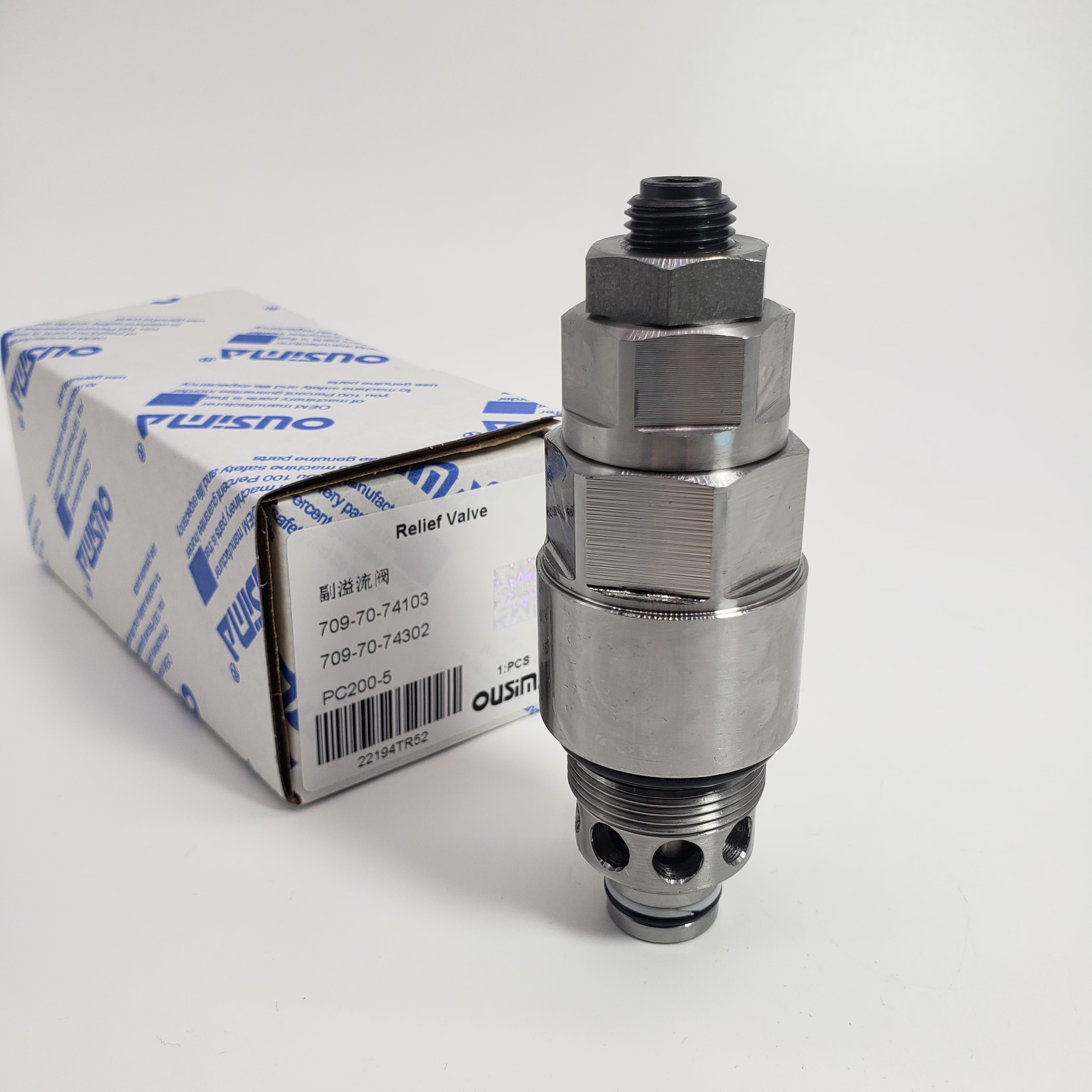 709-70-74103 709-70-74302 Hydraulic Relief Valve For Excavator Komatsu PC200-5