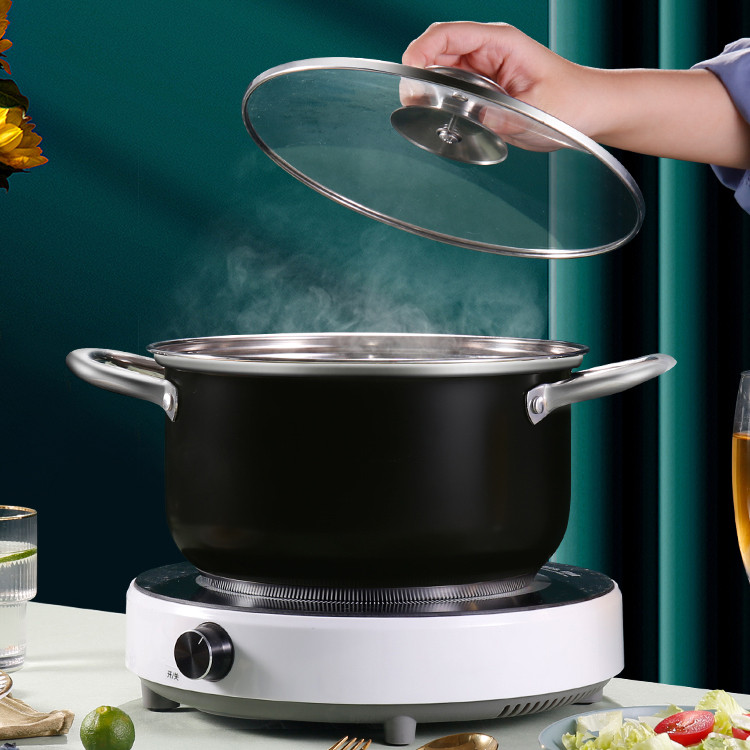 Multifunction 8pcs 5 Layer Bottom Die-cast Stainless Steel Pots And Pans Ollas Soup Pot Set Cookware Set