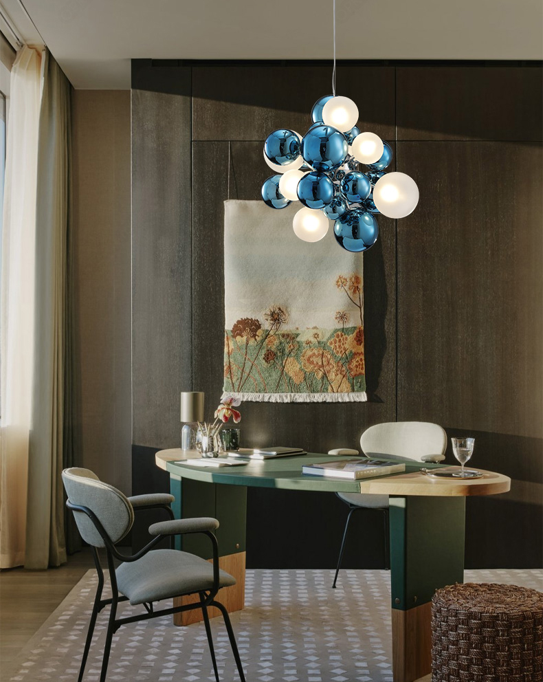 Postmodern Glass Ball Chandelier Lighting Modern Luxury LED Hanging Light(WH-MI-449)
