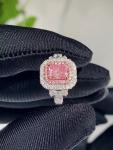 1ct Lab Diamond Jewelry Pink Cushion Diamond Ring 10 Mohs