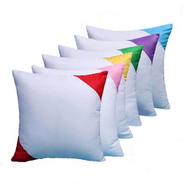 Colored Angle Blank Sublimation Polyester Pillowcase For Personalised Photo Printing