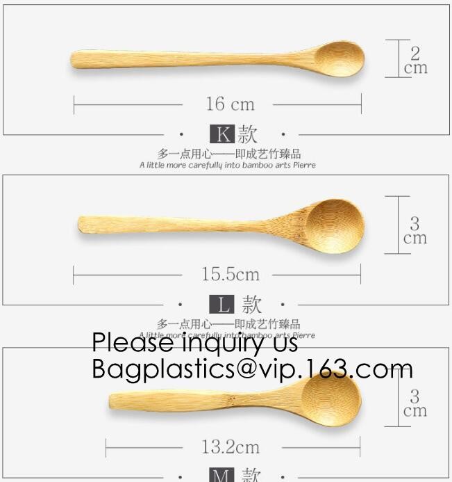 Eco friendly 5 Pieces Fork Knife Spoon Bamboo Disposable Cutlery Set Reusable Bamboo Cutlery Travel Set Bagease pack