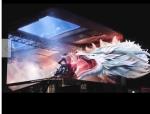 Outdoor Giant Curve Video Wall Naked Eye 3D LED Display , P15.6 Full Color LED
