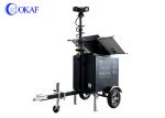 Mobile Sentry Video Surveillance Trailer CCTV Camera For Construction Sites