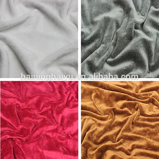0.5mm 1mm polyster plain minky fabric textile importers knitting fabric