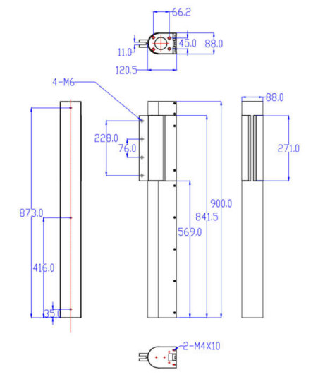 100 N.M Turnstile Gate Mechanism Aluminium Cylinder Barrier Gate Mechanism