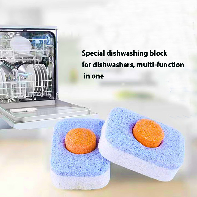 Household Sink Dishwasher Sustainable Dishwasher Tablets Degreasing Formula Washing Block