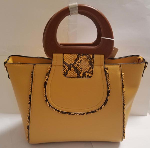 Hot Sale Fashion Handbags Women bags Designer Handbags with wood handle for