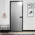 Wood Grain Aluminium Casement Door Aluminum Flush Casement Doors