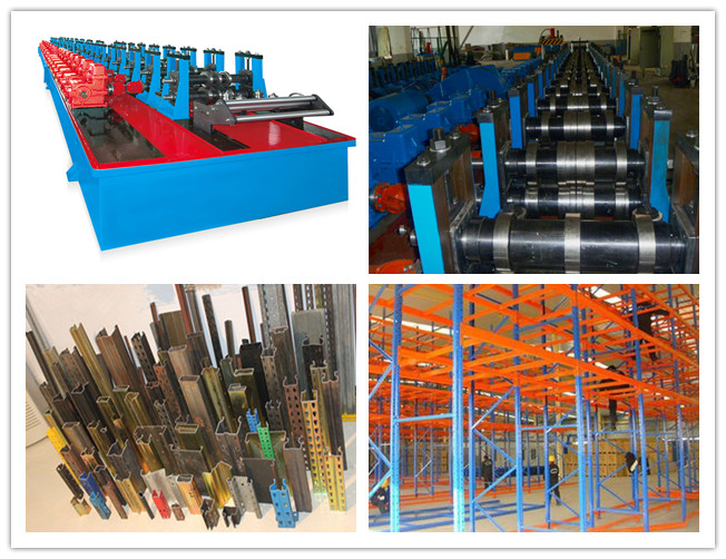 Cutting Blade Cr12 Rack Upright Roll Forming Machine With 22kw 380V 50Hz