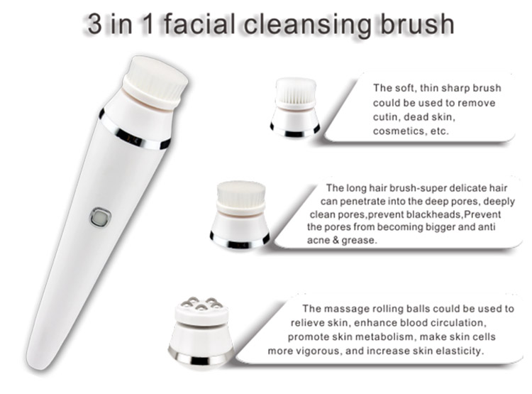 Eco Friendly Rechargeable Facial Cleansing Brush 330 G 6000 Rpm Pulse