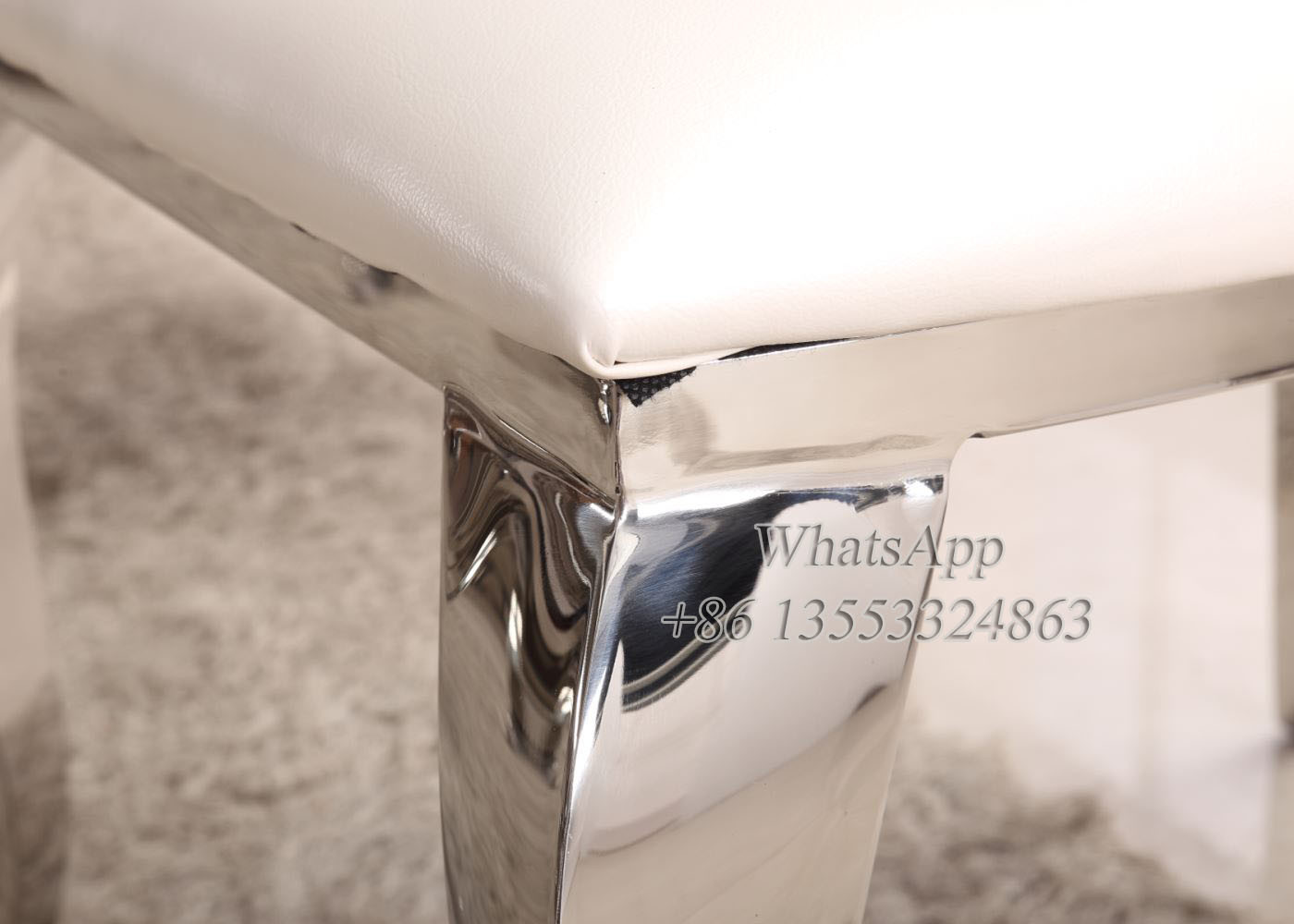 Stainless Steel And Leather Dining Chairs From Furniture Factory (YS-4)