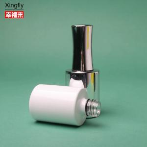 Quality Glass 15ml Nail Polish Bottle Custom Made UV Coating With Brush And Cap wholesale